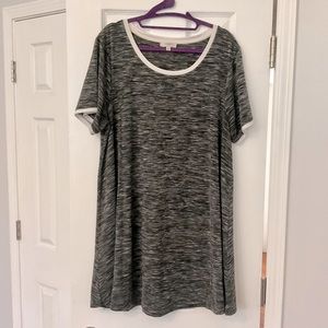Umgee Grey Washed TShirt Dress - Size Large
